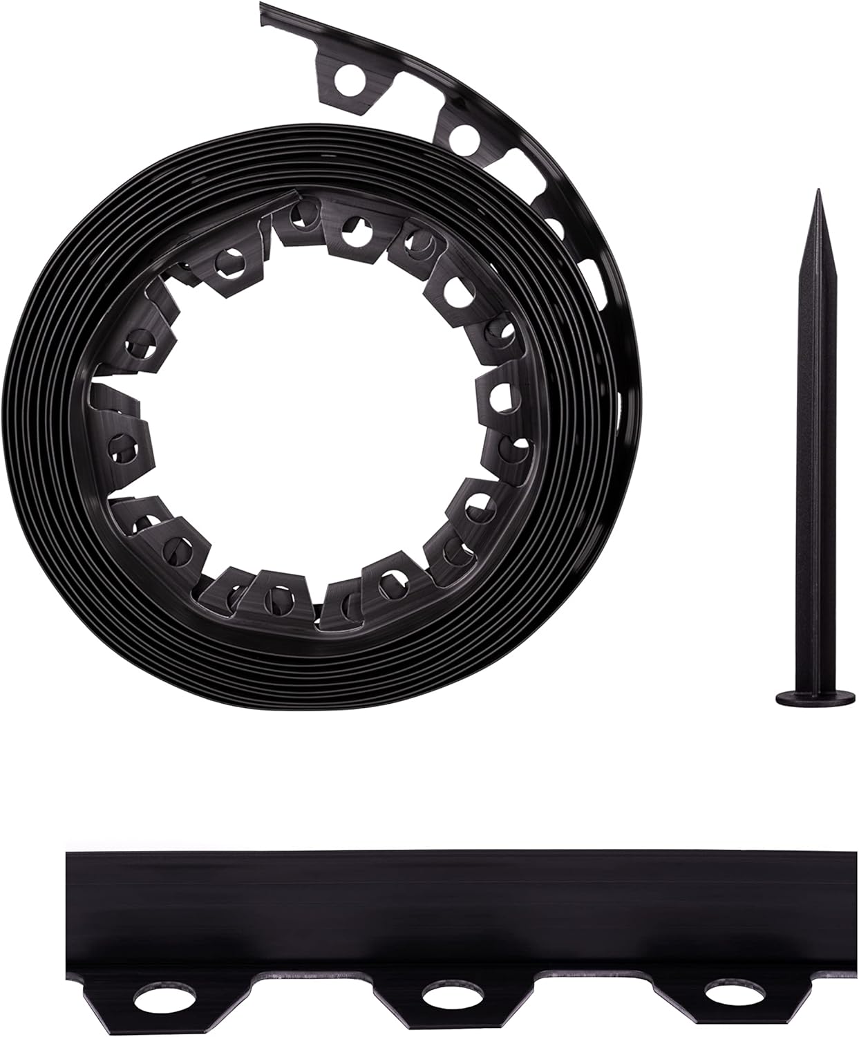 Kit bordura gazon, Zola, 20 ancore incluse, polipropilena, latime 4 cm, lungime 10 m, negru Kit bordura gazon, Zola, 20 ancore incluse, polipropilena, latime 4 cm, lungime 10 m, negru